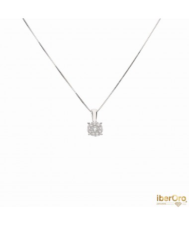 Colgante engaste invisible 10 Diamantes 0,15 kt