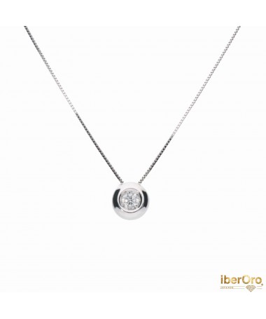 Colgante chatón con cadena de 0,06 kt