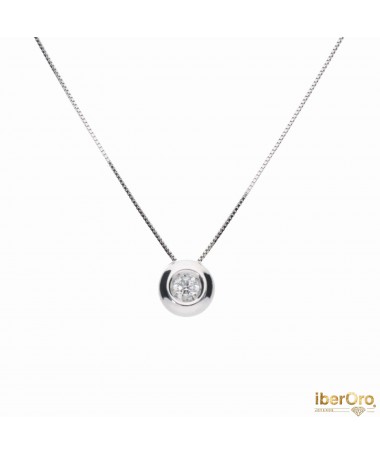 Colgante chatón con cadena de 0,08kt