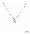 Colgante con cadena garra cuadrada de 0,12 Kt