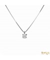 Colgante con cadena garra cuadrada de 0,16 Kt