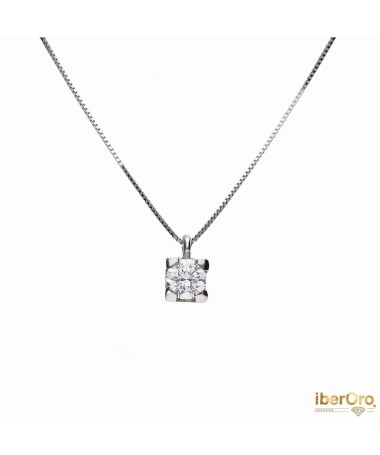 Colgante con cadena garra cuadrada de 0,30 Kt