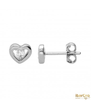 Pendientes corazon de 0,10 kt