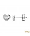 Pendientes corazon de 0,10 kt