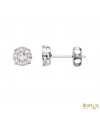 Pendientes engaste invisible 10 Diamantes 0,32 kt
