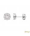 Pendientes engaste invisible 10 Diamantes 0,50 kt