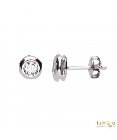 Pendientes chatón doble de 0,20 kt