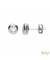 Pendientes chatón doble de 0,20 kt