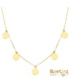 Gargantilla oro amarillo Chapas Lisas 7 mm